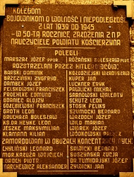 HEYKE Leo - Commemorative plaque, monument, Wybickiego Str., Kościerzyna, source: koscierzynapejzaze.wixsite.com, own collection; CLICK TO ZOOM AND DISPLAY INFO