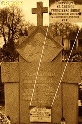 ŻYNDA Francis - Tombstone, cenotaph, parish cemetery, Kościerzyna, source: mogily.pl, own collection; CLICK TO ZOOM AND DISPLAY INFO