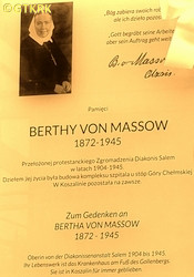 MASSOW von Bertha - Commemorative plaque, administration building of the Voivodeship Hospital, Koszalin, source: pomeranica.pl, own collection; CLICK TO ZOOM AND DISPLAY INFO