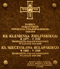 BUŁAWSKI Mieczyslav - Commemorative plaque, St Anne parish church, Kosztowo, source: www.wyrzysk.pl, own collection; CLICK TO ZOOM AND DISPLAY INFO