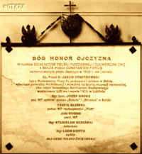 DYMITROWSKI James - Commemorative plaque, St Hedwig church, Kraków, source: stowarzyszenieuozun.wroclaw.pl, own collection; CLICK TO ZOOM AND DISPLAY INFO