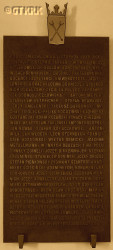 SALAMUCHA John - Commemorative plaque, Collegium Novum, Jagiellonian University, Cracow, source: aordycz-krakow.blogspot.com, own collection; CLICK TO ZOOM AND DISPLAY INFO