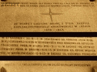 KORCZAK Adam Steven - Commemorative plaque, Marian basilica, Cracow; source: thanks to Ms Barbara Wójtowicz, own collection; CLICK TO ZOOM AND DISPLAY INFO