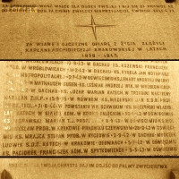 LEŚNIAK Andrew - Commemorative plaque, Marian basilica, Cracow; source: thanks to Ms Barbara Wójtowicz, own collection; CLICK TO ZOOM AND DISPLAY INFO