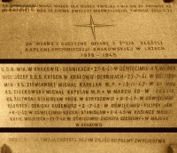 WYBRANIEC Joseph - Commemorative plaque, Marian basilica, Cracow; source: thanks to Ms Barbara Wójtowicz, own collection; CLICK TO ZOOM AND DISPLAY INFO