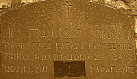 STRUGAŁA Francis - Commemorative plaque, parish church, Kraszewice, source: mpn.poznan.uw.gov.pl, own collection; CLICK TO ZOOM AND DISPLAY INFO