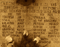 STRUGAŁA Francis - Commemorative plaque, monument to the fallen in the I and II World Wars, Kuźnica Grabowska, source: www.ordynariat.wp.mil.pl, own collection; CLICK TO ZOOM AND DISPLAY INFO