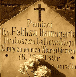 BAUMGART Felix - Commemorative plaque, parish church, Lalkowy, source: www.kociewie.kgb.pl, own collection; CLICK TO ZOOM AND DISPLAY INFO