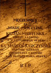 KARCZYŃSKI Marian - Commemorative plaque, parish church, Łasin, source: www.niedziela.diecezja.torun.pl, own collection; CLICK TO ZOOM AND DISPLAY INFO