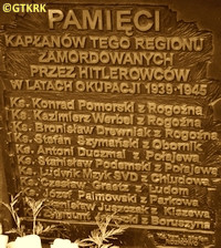 POMORSKI Conrad Clement - Commemorative plaque, Rożnowice Forest n. Oborniki; source: thanks to Mr Andrew Maliński’s kindness (private correspondence, 05.01.2023) (s11-protest.pl), own collection; CLICK TO ZOOM AND DISPLAY INFO