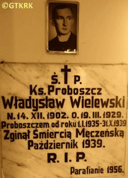 WIELEWSKI Vladislav Silvester - Commemorative plaque, parish church, Łebcz, source: www.facebook.com, own collection; CLICK TO ZOOM AND DISPLAY INFO
