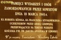 KÖNIG Robert - Commemorative plaque, Lębork, source: www.lebork24.info, own collection; CLICK TO ZOOM AND DISPLAY INFO