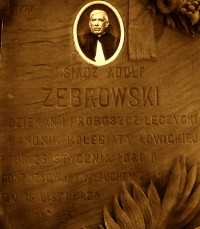 ŻEBROWSKI Adolph Paul - Tomb, parish church, Łęczyca, source: www.rowery.olsztyn.pl, own collection; CLICK TO ZOOM AND DISPLAY INFO