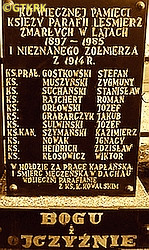 SZYMAŃSKI Casimir - Commemorative plaque, parish cemetery, Leśmierz, source: lodz-andrzejow.pl, own collection; CLICK TO ZOOM AND DISPLAY INFO