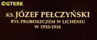 PEŁCZYŃSKI Joseph - Commemorative plaque, Licheń, source: www.wtg-gniazdo.org, own collection; CLICK TO ZOOM AND DISPLAY INFO