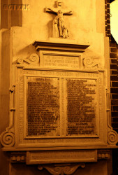 SZYMCZYK Joseph - Commemorative plaque for priests and seminarians from Łomża diocese who perished in 1939-45, cathedral, Łomża, source: own collection; CLICK TO ZOOM AND DISPLAY INFO