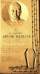 WĄDRZYK Anthony - Commemorative plaque, St John the Baptist parish church, Lubień, source: img.iap.pl, own collection; CLICK TO ZOOM AND DISPLAY INFO