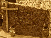 WEISS Marcel - Grave plague, parish cemetery, Lubień (Włodawa county), source: groby.radaopwim.gov.pl, own collection; CLICK TO ZOOM AND DISPLAY INFO