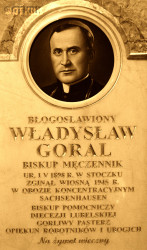 GORAL Vladislav - Commemorative plaque, author: Zbigniew Kotyłło, St John the Baptist and St John Evangelist archcathedral, Lublin, source: commons.wikimedia.org, own collection; CLICK TO ZOOM AND DISPLAY INFO