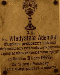 ADAMSKI Vladislav - Commemorative plaque, Ludzisko, source: www.panoramio.com, own collection; CLICK TO ZOOM AND DISPLAY INFO