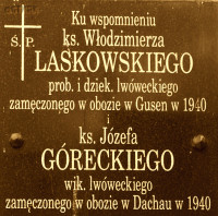 LASKOWSKI Vladimir - Commemorative plaque, church, Lwówek, source: www.wtg-gniazdo.org, own collection; CLICK TO ZOOM AND DISPLAY INFO