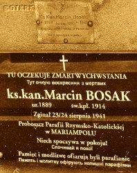BOSAK Marcin - Tablica nagrobna, cmentarz, Mariampol, źródło: plus.google.com, zasoby własne; KLIKNIJ by POWIĘKSZYĆ i WYŚWIETLIĆ INFO