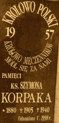 KORPAK Simon - Monument, St Paul and St Peter church, Medyka; source: thanks to Mr Bartosz Jakubowski kindness, own collection; CLICK TO ZOOM AND DISPLAY INFO