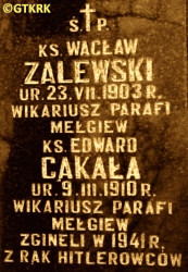 ZALEWSKI Vaclav - Commemorative plaque, cenotaph, parish cemetery, Mełgiew, source: biblioteka.teatrnn.pl, own collection; CLICK TO ZOOM AND DISPLAY INFO