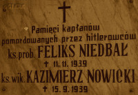 NIEDBAŁ Felix - Commemorative plaque, parish church, Miasteczko Krajeńskie, source: www.wtg-gniazdo.org, own collection; CLICK TO ZOOM AND DISPLAY INFO