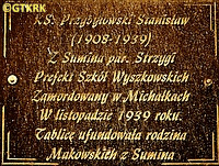 PRZYBYŁOWSKI Stanislav - Commemorative plaque, Augsburg-Evangelical church, Michałki, source: commons.wikimedia.org, own collection; CLICK TO ZOOM AND DISPLAY INFO