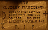 STARCZEWSKI Joseph Henry - Commemorative plaque, parish church, Michorzewo, source: www.wtg-gniazdo.org, own collection; CLICK TO ZOOM AND DISPLAY INFO