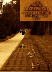 ZAKRZEWSKI Francis - Commemorative plaque, Polish War Cemetery, Miednoye, source: www.moremaiorum.pl, own collection; CLICK TO ZOOM AND DISPLAY INFO
