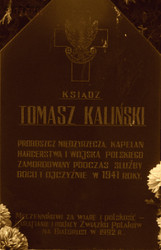 KALIŃSKI Thomas - Tombstone, parish church, Międzyrzecze, Belarus, source: www.flickr.com, own collection; CLICK TO ZOOM AND DISPLAY INFO