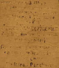 NOWACZKIEWICZ Joseph - Commemorative plaque, parish church, Mielżyn, source: www.wtg-gniazdo.org, own collection; CLICK TO ZOOM AND DISPLAY INFO