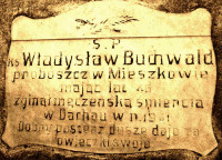 BUCHWALD Vladislav - Commemorative plaque, Mieszków, source: www.wtg-gniazdo.org, own collection; CLICK TO ZOOM AND DISPLAY INFO
