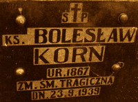 KORŃ Boleslav - Tombstone, cemetery, Mikielewszczyzna, source: www.rowery.olsztyn.pl, own collection; CLICK TO ZOOM AND DISPLAY INFO