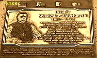SKIERKOWSKI Vladislav - Commemorative plaque, municipal park, Myszyniec, source: archiwum.moja-ostroleka.pl, own collection; CLICK TO ZOOM AND DISPLAY INFO