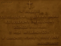 BARADYN Joseph - Commemorative plaque, monument to the murdered in 1943, Catholic parish cemetery, Naliboki, source: www.radzima.org, own collection; CLICK TO ZOOM AND DISPLAY INFO