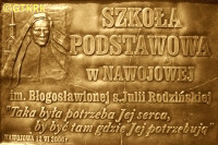 RODZIŃSKA Stanislava (Sr Mary Julia) - Commemorative plaque, Julie Rodzińska primary school, Nawojowa, source: www.malgorzatakossakowska.pl, own collection; CLICK TO ZOOM AND DISPLAY INFO