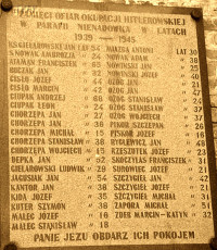 GIELAROWSKI John - Commemorative plaque, parish church, Nienadówka, source: nienadowka.jimdo.com, own collection; CLICK TO ZOOM AND DISPLAY INFO