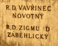 ZABIEHRYCKI Henry (Fr Sigismund) - Commemorative plaque, momument, Nová Říše, source: www.vets.cz, own collection; CLICK TO ZOOM AND DISPLAY INFO