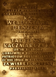DESZCZ Vladislav - Commemorative plaque, St Margaret parish church, Nowy Sącz, source: bazylika.org.pl, own collection; CLICK TO ZOOM AND DISPLAY INFO