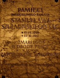 SZULMIŃSKI Stanislav - Commemorative plague, Theological Seminary church, Ołtarzew, source: libermortuorum.pl, own collection; CLICK TO ZOOM AND DISPLAY INFO