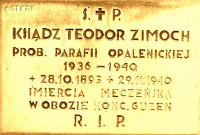 ZIMOCH Theodore - Commemorative plaque, St Matthew church, Opalenica, source: www.wtg-gniazdo.org, own collection; CLICK TO ZOOM AND DISPLAY INFO
