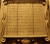 DĄBROWSKI Louis - Commemorative plaque, St Catherine parish church, Opatówko, source: www.kronikisredzkie.pl, own collection; CLICK TO ZOOM AND DISPLAY INFO