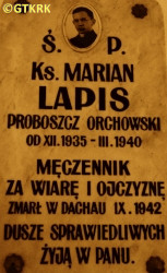 LAPIS Marian - Commemorative plaque, Immaculate Conception of the Virgin Mary parish church, Orchowo Górne, source: commons.wikimedia.org, own collection; CLICK TO ZOOM AND DISPLAY INFO