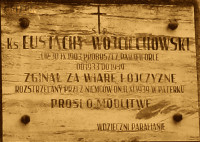 WOJCIECHOWSKI Eustace - Commemorative plaque, St Nicholas church, Orle, source: www.panoramio.com, own collection; CLICK TO ZOOM AND DISPLAY INFO