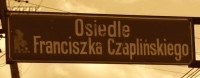 CZAPLIŃSKI Francis Vladislav - Information sign, Osieczna, source: www.otodom.pl, own collection; CLICK TO ZOOM AND DISPLAY INFO