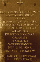 DANECKI Joseph - Commemorative plaque, parish church, Parzymiechy, source: atlaswsi.pl, own collection; CLICK TO ZOOM AND DISPLAY INFO