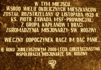 WILEMSKI Conrad (Bro. Dominic) - Commemorative plaque, monument, Paterek, source: 4ict.pl, own collection; CLICK TO ZOOM AND DISPLAY INFO